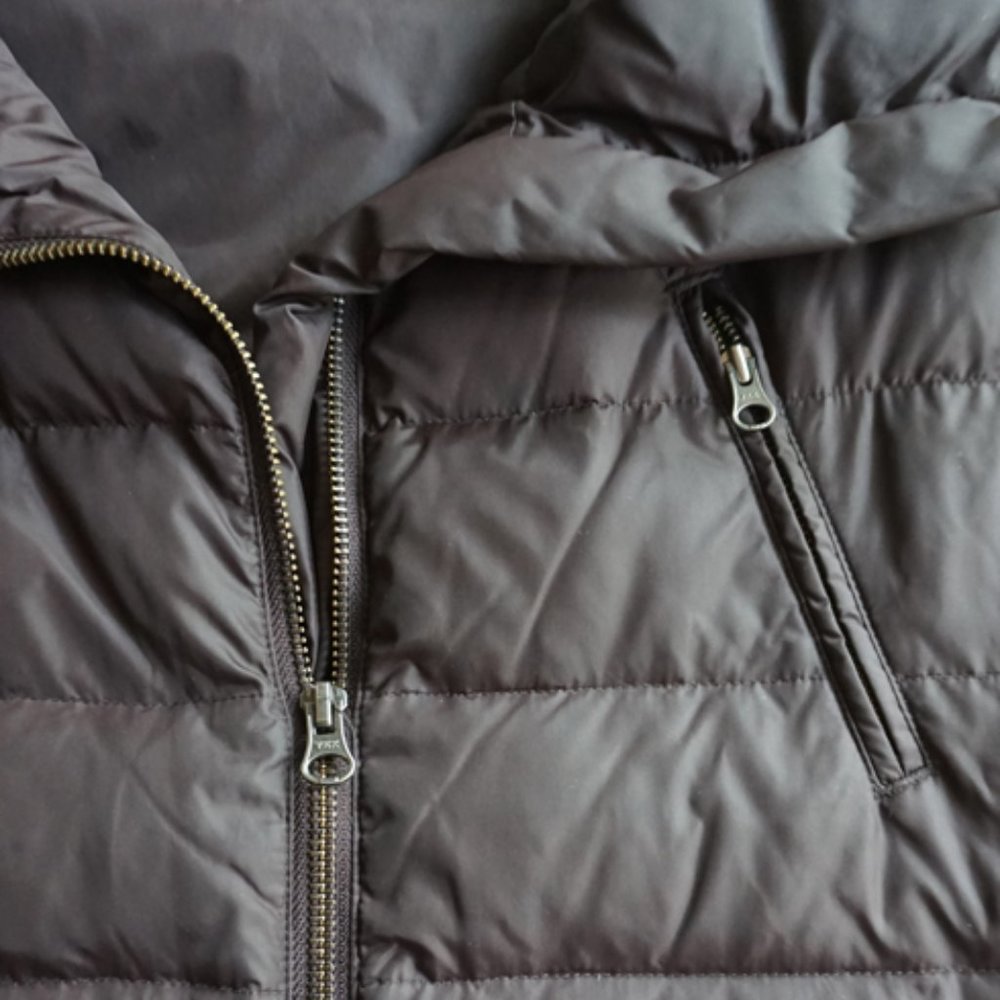 Eileen Fisher Dark Brown Down Puffer Vest- size L - Picture 2 of 4